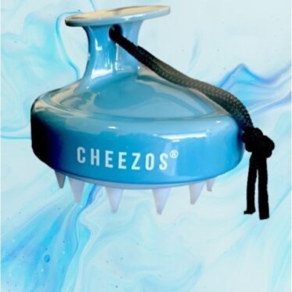 NEW UO CHEEZOS Blue White Rejuvenating Scalp Hair Head Massager Dry Brush Unisex - Picture 5 of 5